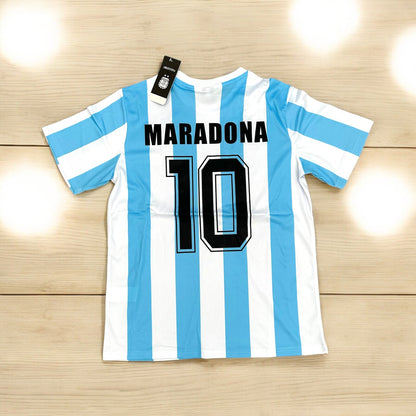 Argentina Diego Maradona #10 1986 Home Blue Retro Soccer Jersey Men
