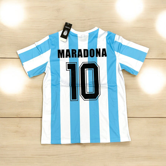 Argentina Diego Maradona #10 1986 Home Blue Retro Soccer Jersey Men