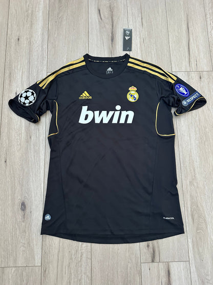 Real Madrid Cristiano Ronaldo #7 2011/12 Away Black Gold Soccer Jersey Men