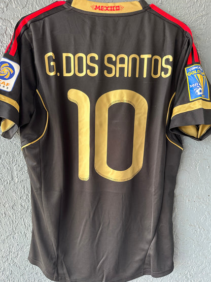 Mexico 2011 Giovani Dos Santos #10 Black Soccer Jersey Men