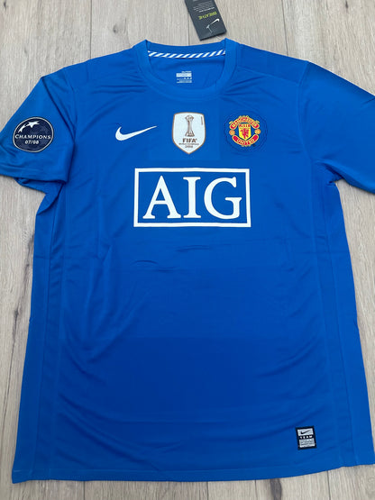 Manchester United 2009 Away Retro Soccer Jersey – Cristiano Ronaldo #7 – Blue – Men’s
