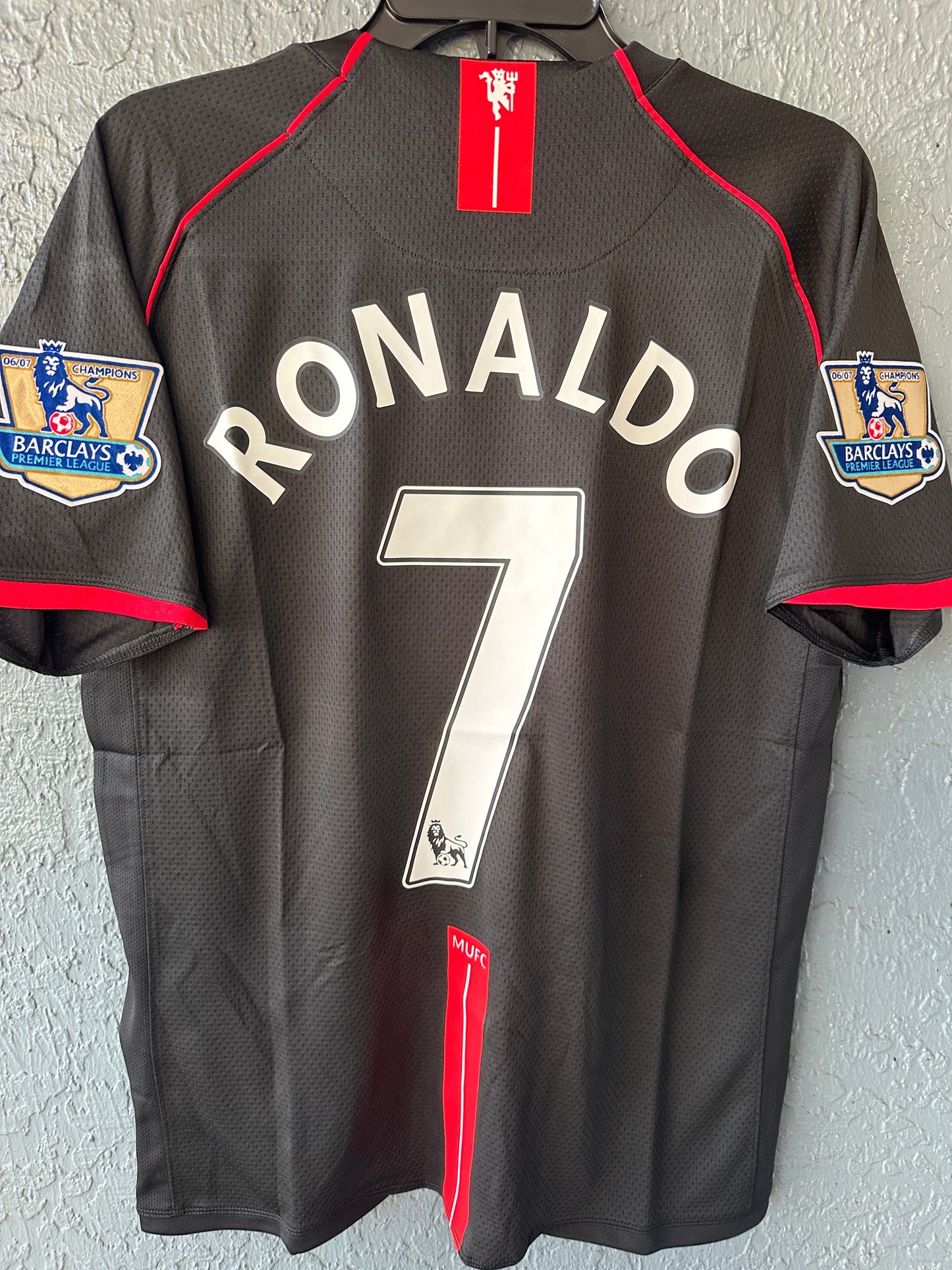 Manchester United Retro 2008 Cristiano Ronaldo #7 Away Black Soccer Jersey Men