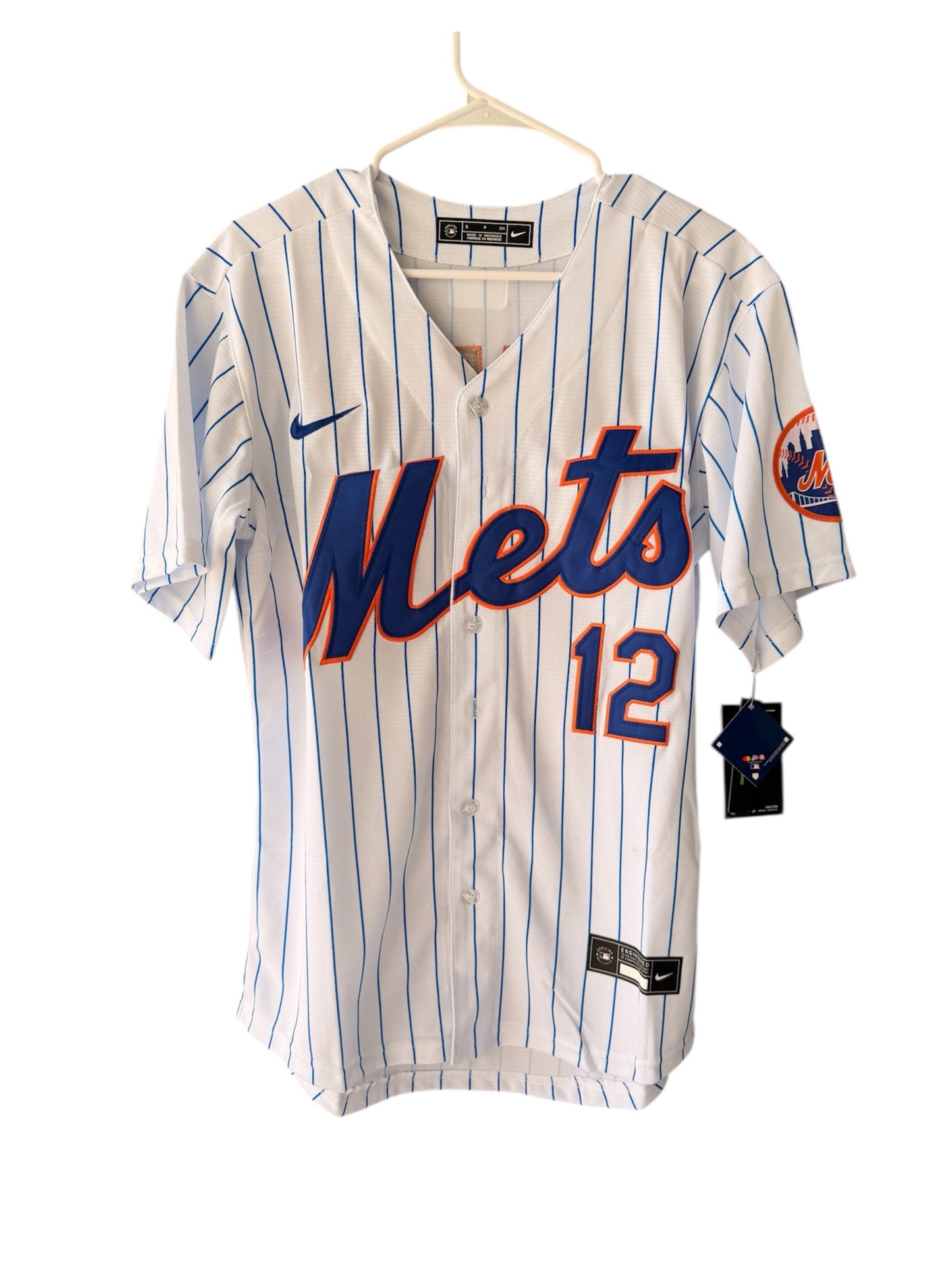 New York Mets Francisco Lindor Baseball Jersey Home White Men Size
