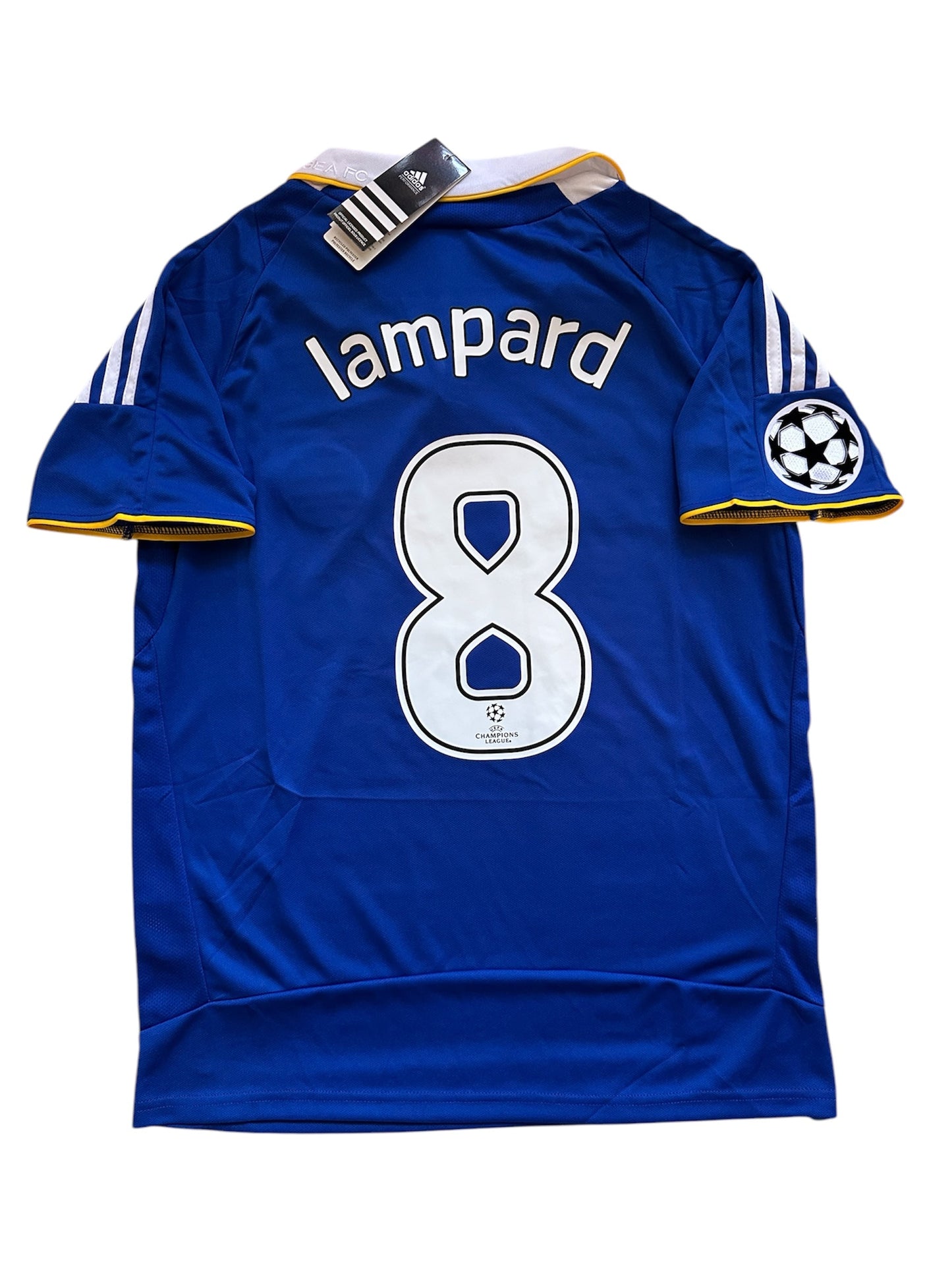 Chelsea Lampard Final Champions Soccer Jersey 2008 Blue Size Regular Men