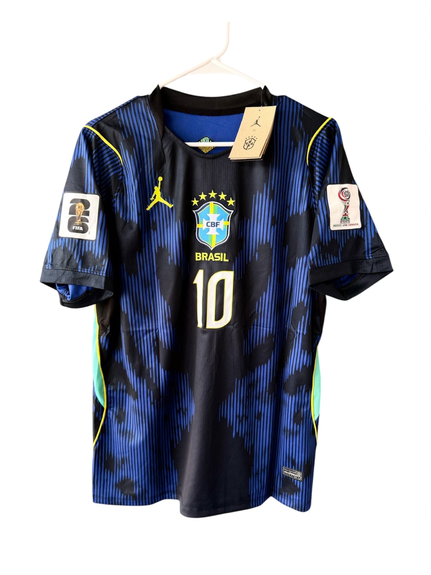 Brazil Neymar Jr #10 2026 Away Blue Soccer Jersey Men