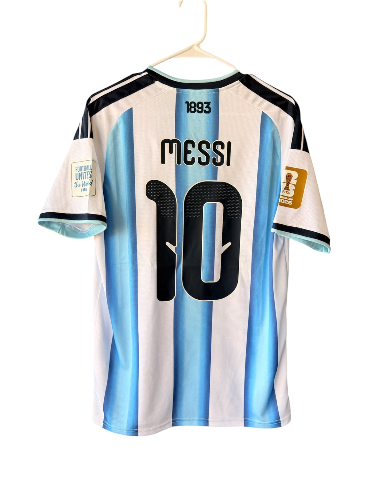 Argentina Lionel Messi #10 2026 Final Home Blue White Soccer Jersey Men Size