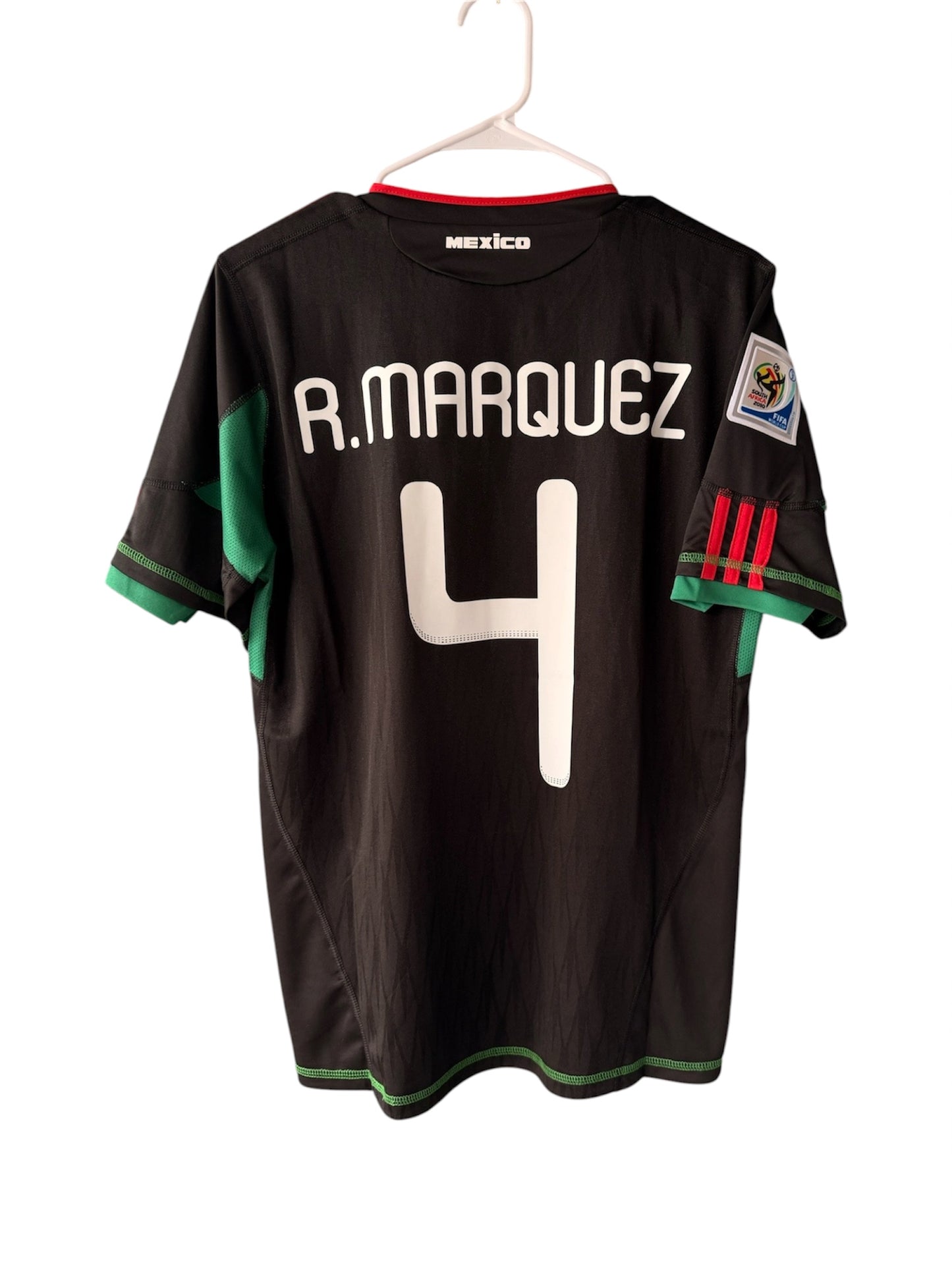 Mexico Rafael Marquez #4 2010 Away Black Retro Soccer Jersey Men