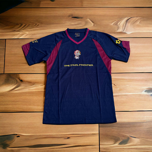 West Ham United 2010 Retro Soccer Jersey – Iron Maiden Edition – Home Red Blue – Men’s