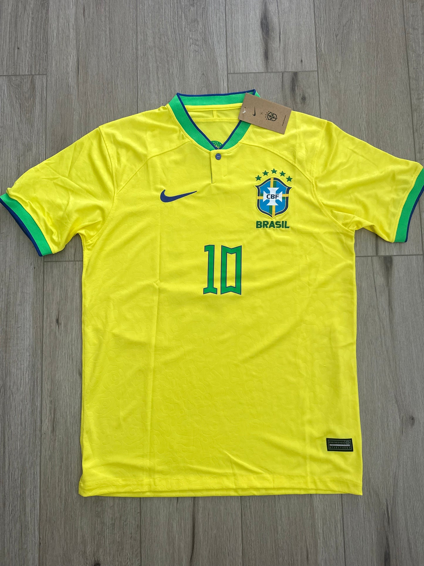Brazil 2023 Home Soccer Jersey – Neymar Jr. #10 – Yellow – Men’s