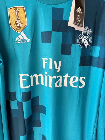 Real Madrid 2017/18 Away UCL Retro Soccer Jersey – Cristiano Ronaldo #7 – Green Long Sleeve Men