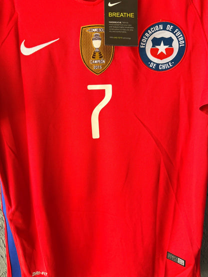 Chile Soccer Jersey 2016 Final Home Red – Alexis Sanchez – Men’s