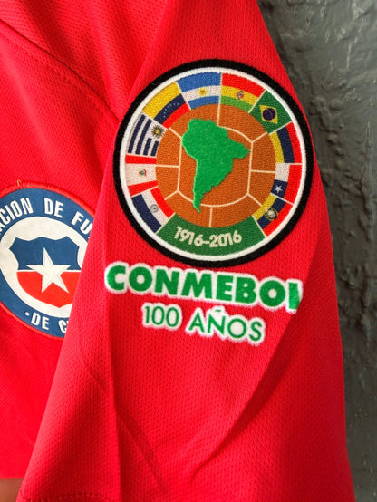 Chile Soccer Jersey 2016 Final Home Red – Alexis Sanchez – Men’s