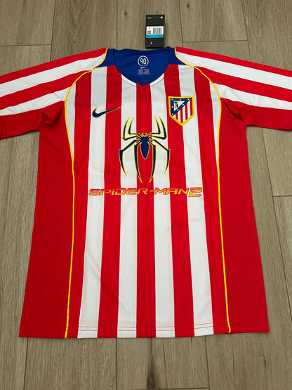Atletico Madrid 2004/05 Home Retro Soccer Jersey – Fernando Torres #9 – Spider Man – Men’s