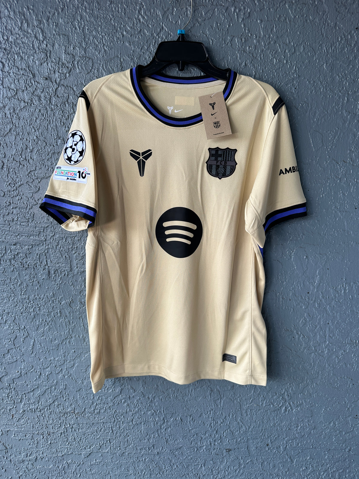 Barcelona Lamine Yamal #10 2025/26 Away Beige Soccer Jersey Men Size M Deal