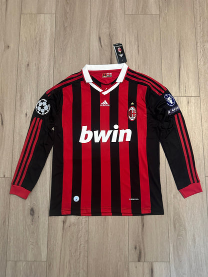 Milan Retro Jersey 09/10 Home Long Sleeve – Ronaldinho #80 – Men’s