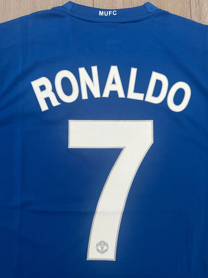 Manchester United 2009 Away Retro Soccer Jersey – Cristiano Ronaldo #7 – Blue – Men’s