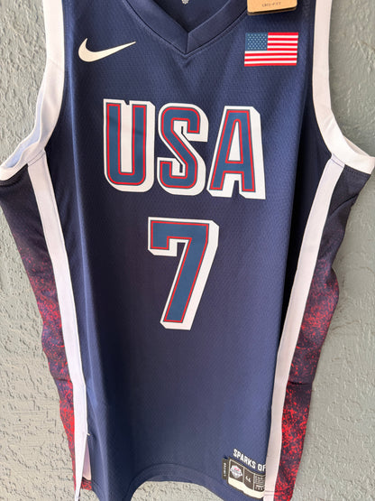 USA Basketball Kevin Durant #7 2024 Olympic Blue Jersey Men