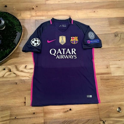 Barcelona Messi Away Purple 2016/17 Soccer Jersey #10 Large size Men shirt