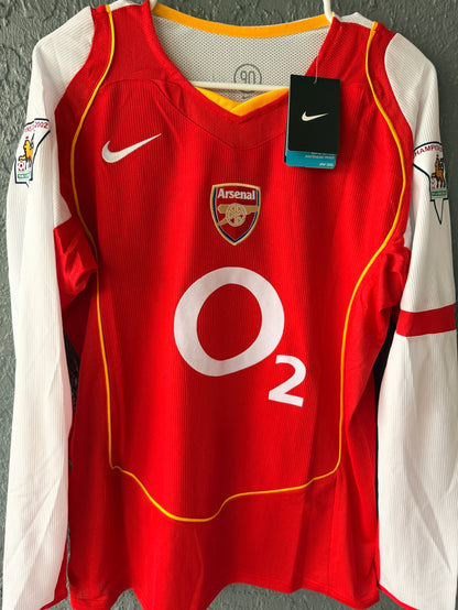 Arsenal Thierry Henry #14 2002/03 Home Long Sleeve Retro Soccer Jersey Men