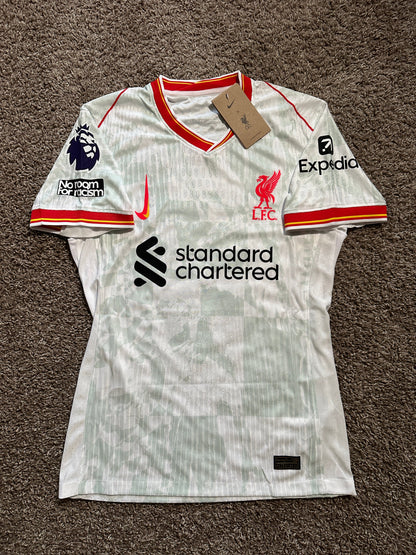 Liverpool Mohamed Salah #11 2024/25 Away White Soccer Jersey Men Size S Deal