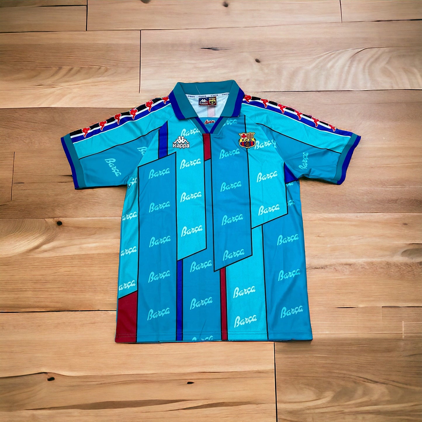 Barcelona 1996/97 Away Retro Soccer Jersey – Luis Enrique #21 – Blue – Men