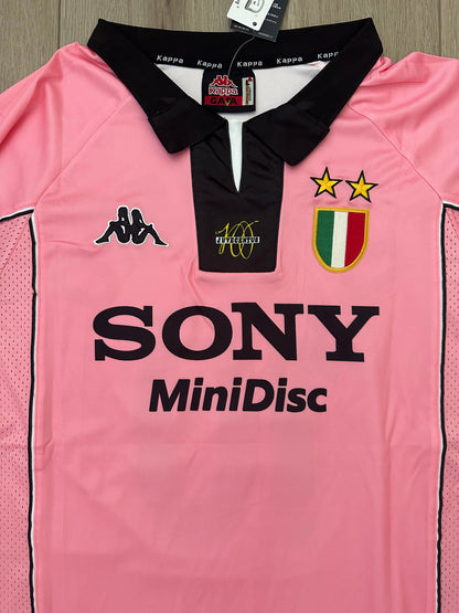 Juventus 97/98 Alessandro Del Piero #10 Retro Pink Soccer Jersey True Size Men