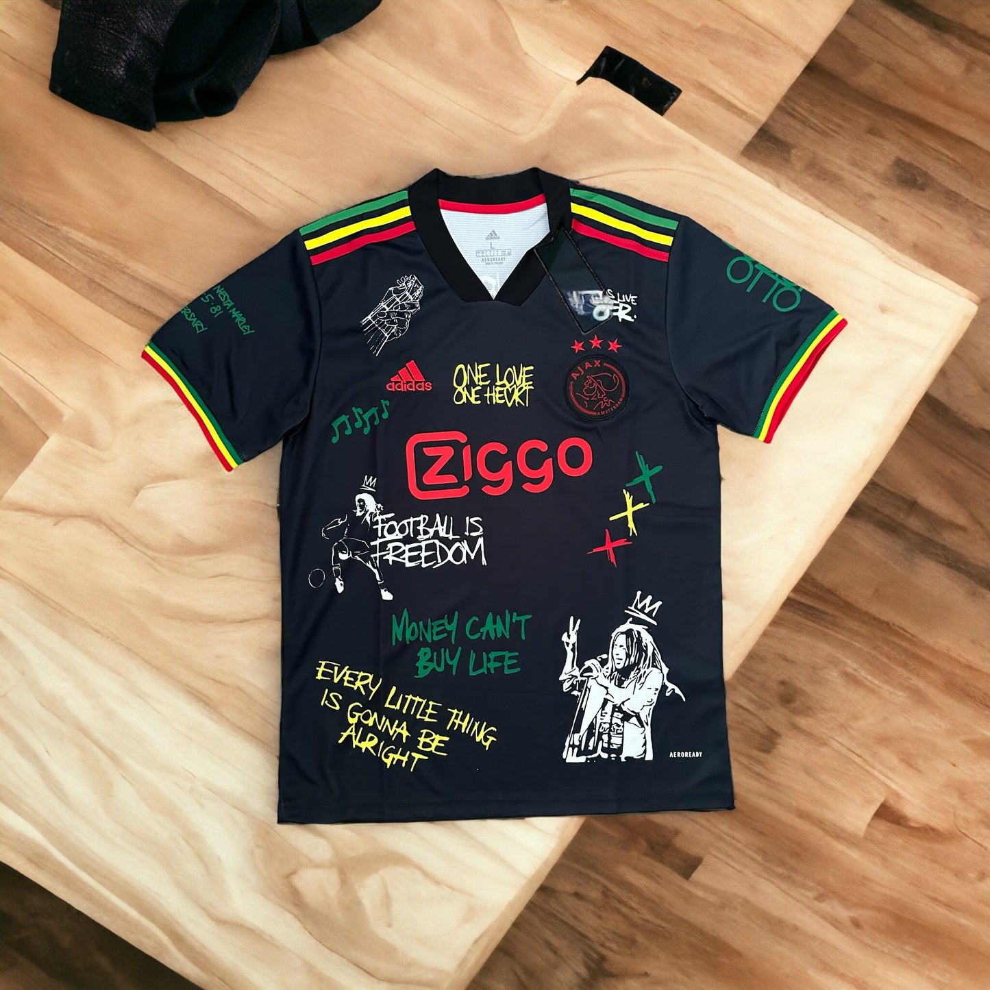 Ajax Bob Marley Special Edition Black Soccer Jersey Men