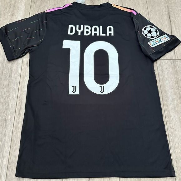 Juventus Dybala #21 2021/22 Black Away Soccer Jersey Men