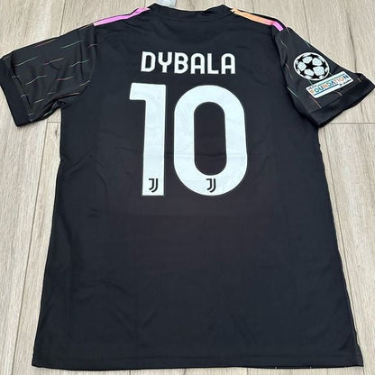Juventus Dybala #21 2021/22 Black Away Soccer Jersey Men