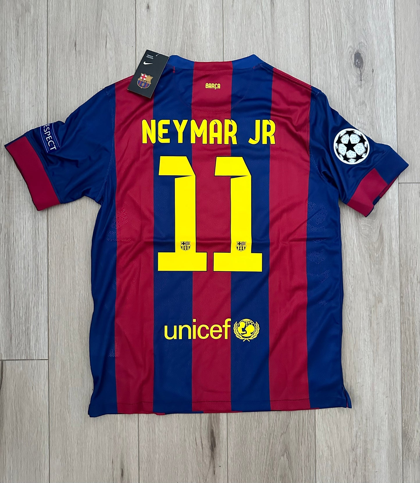 Soccer Jersey Barcelona 2015 Final UEFA Neymar Jr #11  Regular Size Blaugrana