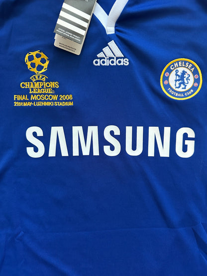 Chelsea Lampard Final Champions Soccer Jersey 2008 Blue Size Regular Men
