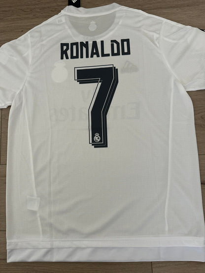 Real Madrid Cristiano Ronaldo #7 Soccer Jersey 2016 Home White Men