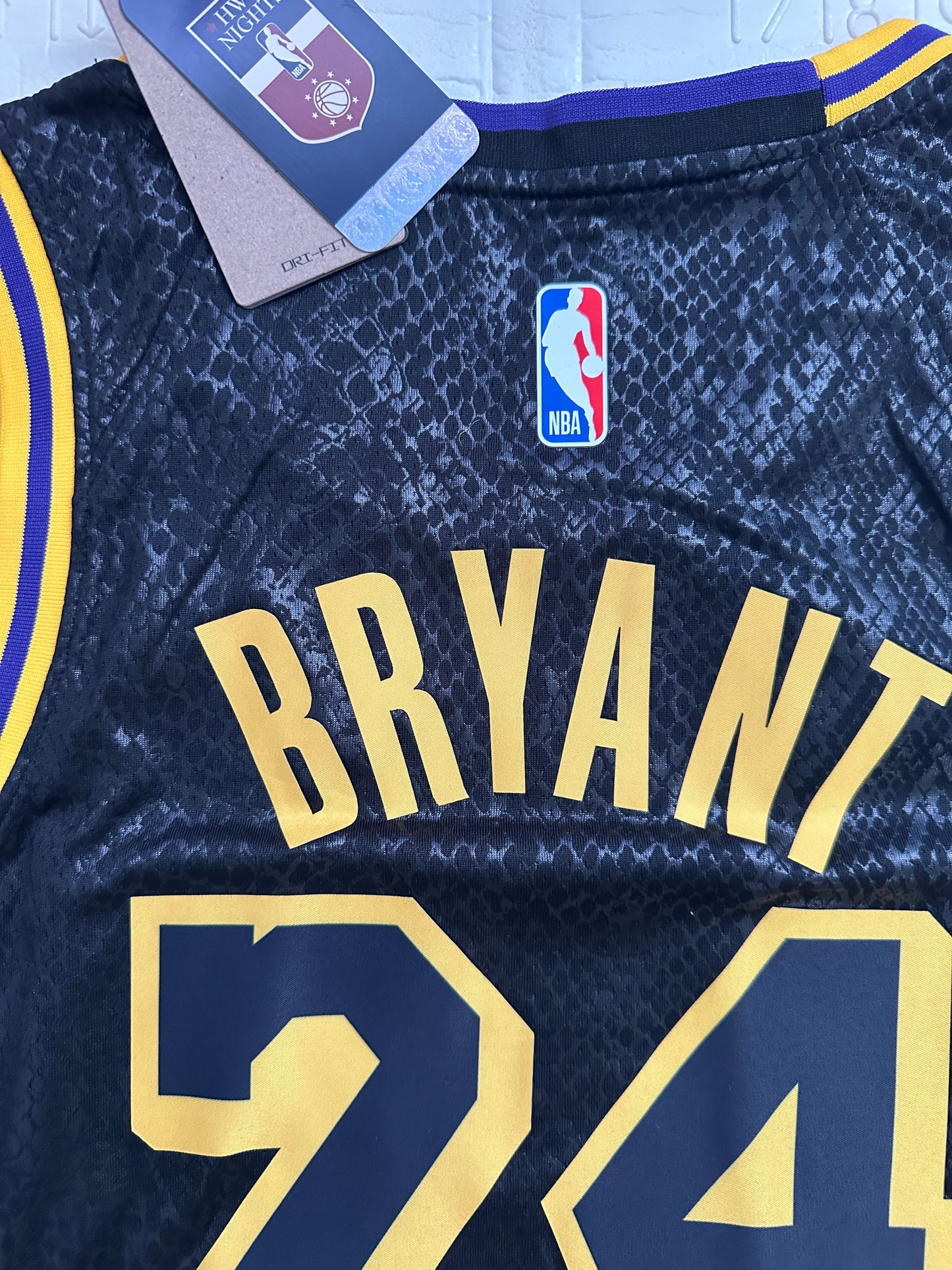 Los Angeles Kobe Bryant #24 Black Gold Basketball Jersey Men Size