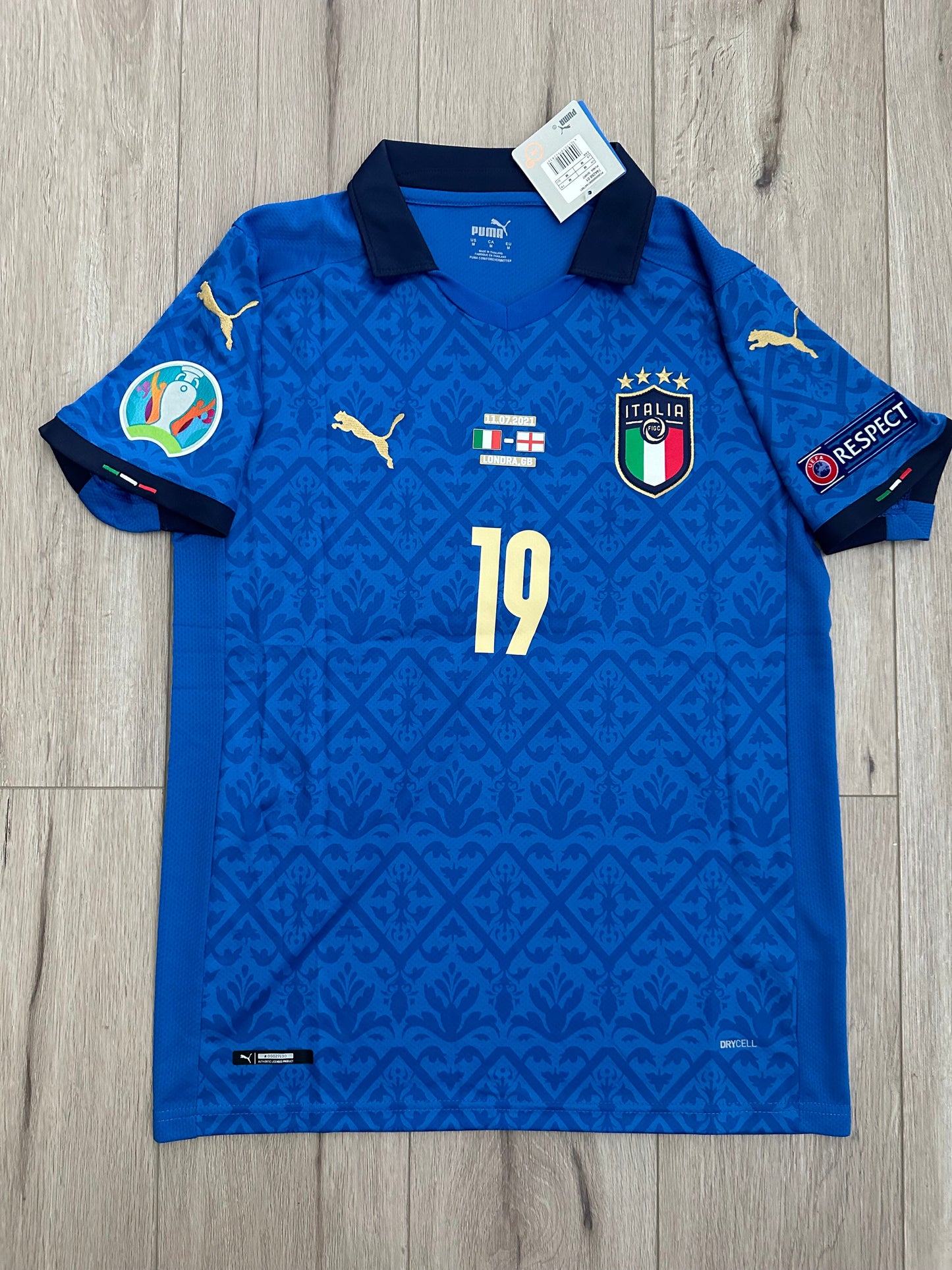 Italy 2021 Euro Final Soccer Jersey – Leonardo Bonucci #19 – Home – Men’s