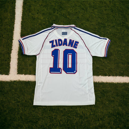 Zidane Zinedine #10 France Away White 1998 Soccer Jersey Regular Men’s size