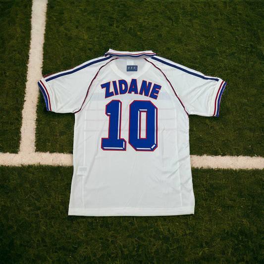 Zidane Zinedine #10 France Away White 1998 Soccer Jersey Regular Men’s size