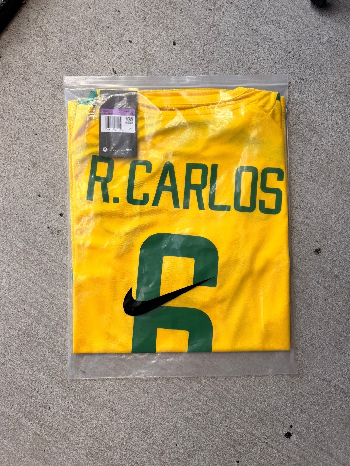 Brazil Ronaldo #6 2002 Yellow Retro Soccer Jersey Men