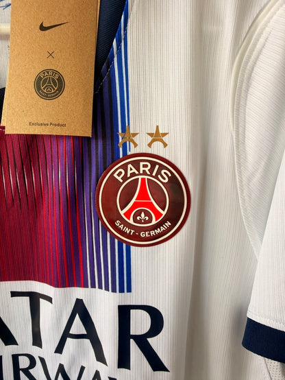 PSG Doue #14 2026/27 Away White Soccer Jersey Champions Men Size