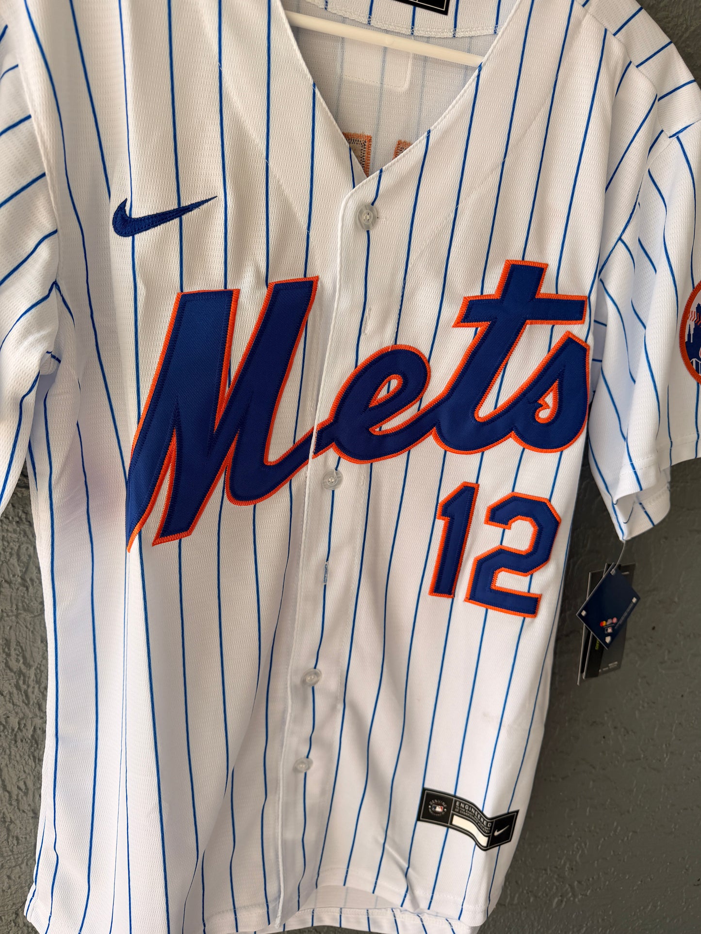 New York Mets Francisco Lindor Baseball Jersey Home White Men Size