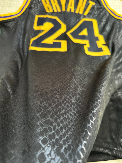 Los Angeles Kobe Bryant #24 Black Gold Basketball Jersey Men Size