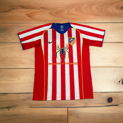 Atletico Madrid 2004/05 Home Retro Soccer Jersey – Fernando Torres #9 – Spider Man – Men’s