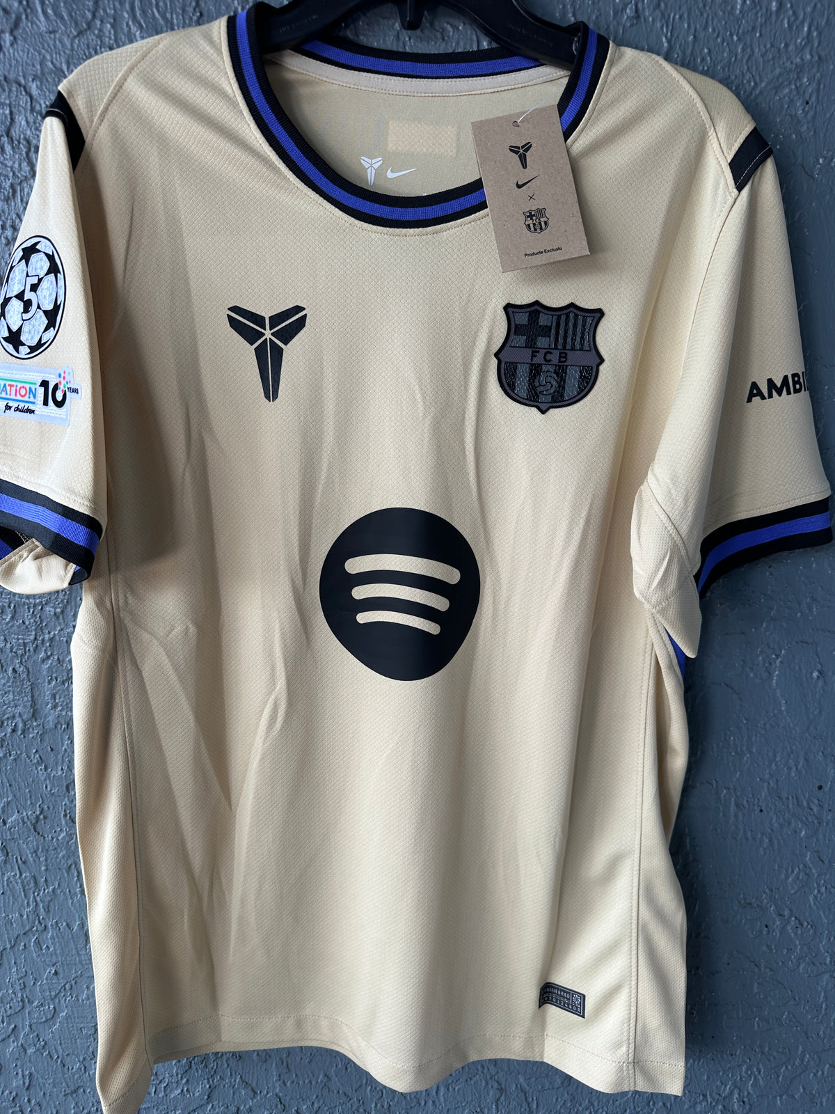 Barcelona Lamine Yamal #10 2025/26 Away Beige Soccer Jersey Men Size M Deal