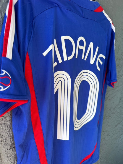 France Retro Jersey 2006 World Cup Final Home Blue – Zidane #10 – Men’s