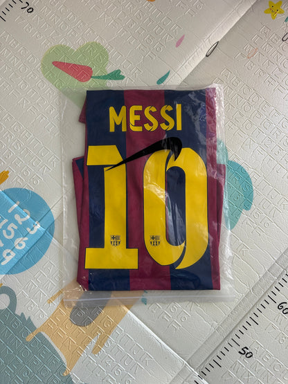 Barcelona Soccer Jersey Lionel Messi 2015 Home Final UCL Regular size Men Shirt