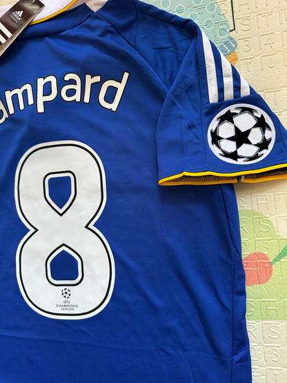 Chelsea Lampard Final Champions Soccer Jersey 2008 Blue Size Regular Men
