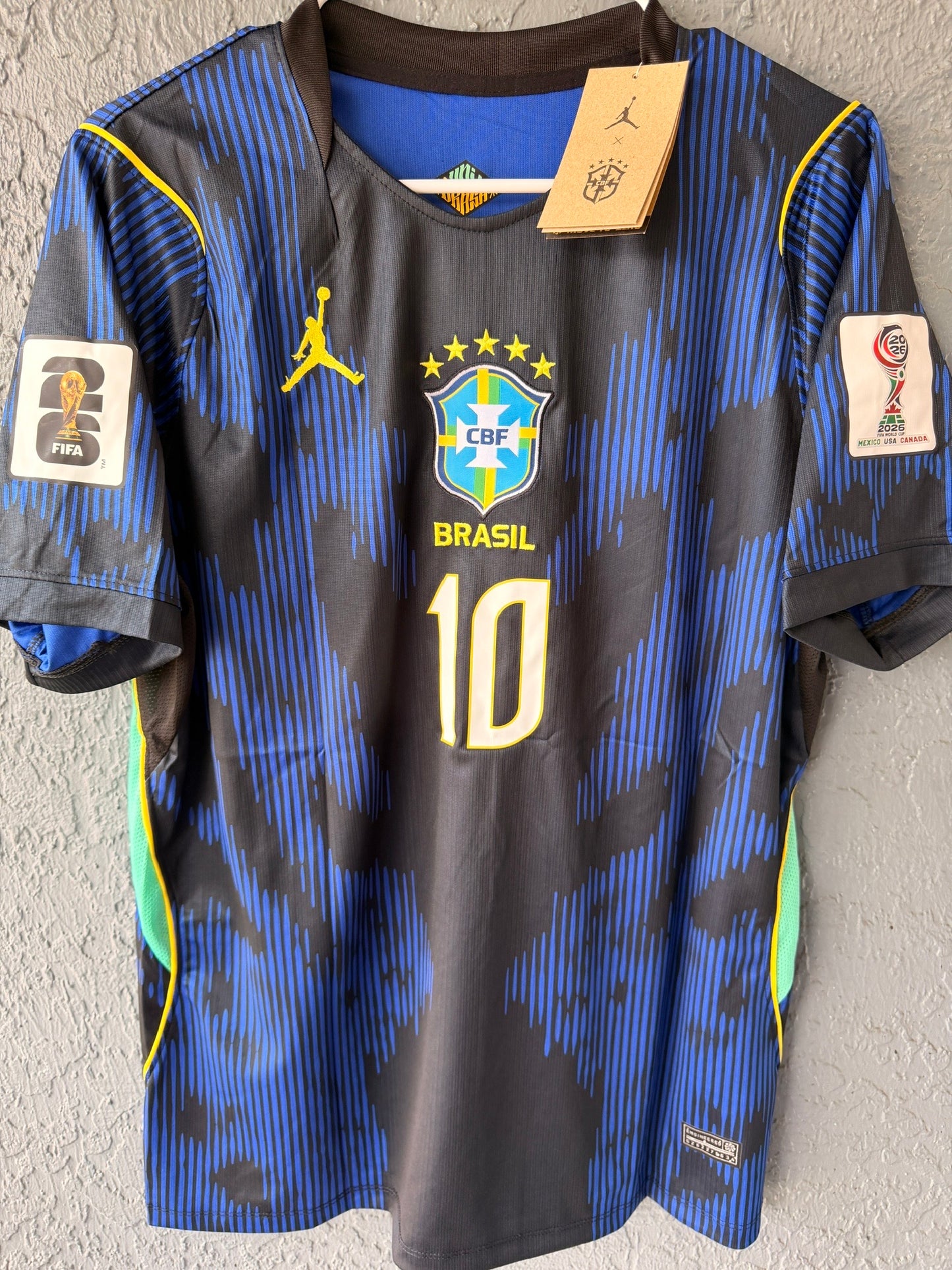 Brazil Neymar Jr #10 2026 Away Blue Soccer Jersey Men