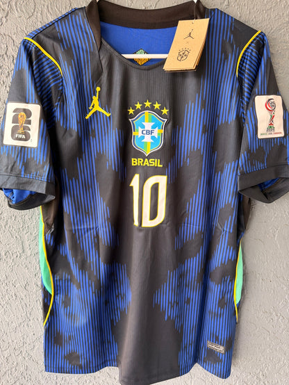Brazil Neymar Jr #10 2026 Away Blue Soccer Jersey Men