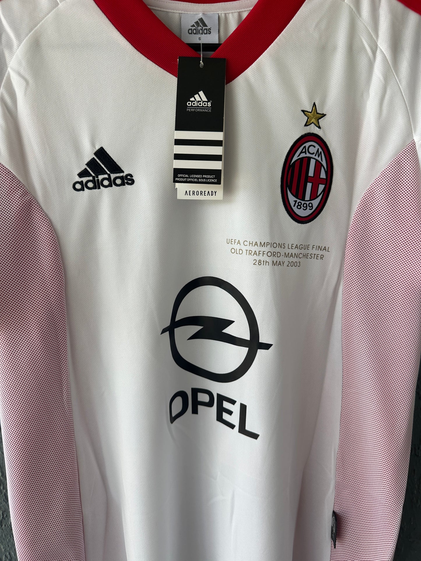 Milan 2003 UCL Final Andriy Shevchenko #7 Away Soccer Jersey White Men Team Size