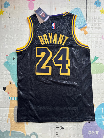 Los Angeles Kobe Bryant #24 Black Gold Basketball Jersey Men Size
