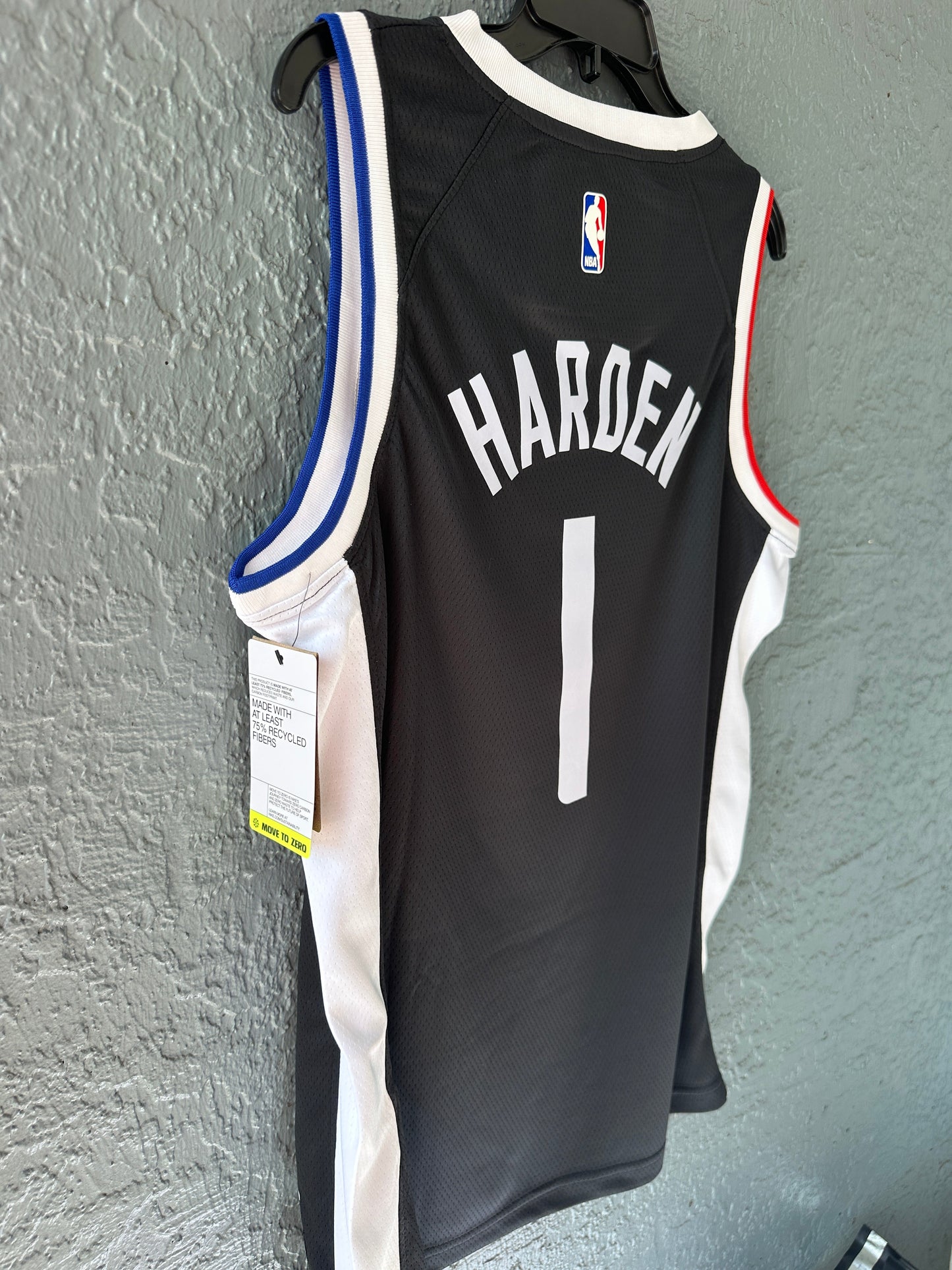 Los Angeles James Harden #1 2024/25 Black Basketball Jersey Men Size